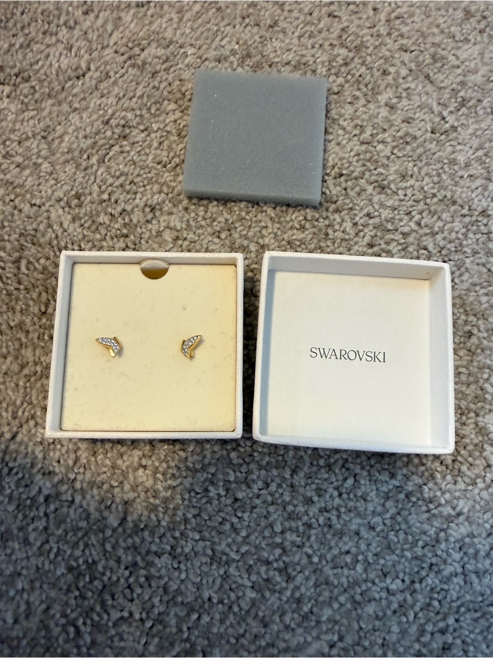 Swarovski Butterfly Gold Studs